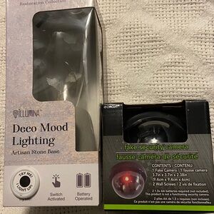Mood light & 1 Fake Security Camera.
Both New in Boxes.